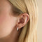Conch Piercing Jewellery - Moonstone Titanium Piercing Stud in Platinum - Piercing Stud - Astrid &amp; Miyu