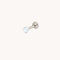 Moonstone Titanium Piercing Stud in Platinum-Astrid &amp; Miyu