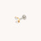 Crystal Double Marquise Titanium Piercing Stud in Gold-Astrid &amp; Miyu