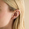Conch Piercing Jewellery - Crystal Double Marquise Titanium Piercing Stud in Platinum - Piercing Stud - Astrid &amp; Miyu