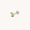 Green Double Marquise Titanium Piercing Stud in Gold-Astrid &amp; Miyu