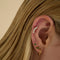 Conch Piercing Jewellery - Green Titanium Piercing Stud in Gold - Piercing Stud - Astrid &amp; Miyu