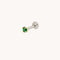 Green Titanium Piercing Stud in Gold-Astrid &amp; Miyu