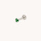 Green Titanium Piercing Stud in Platinum-Astrid &amp; Miyu