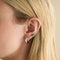Conch Piercing Jewellery - Green Marquise Fan Titanium Piercing Stud in Platinum - Piercing Stud - Astrid &amp; Miyu
