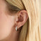 Conch Piercing Jewellery - Crystal Heart Titanium Piercing Stud in Platinum - Piercing Stud - Astrid &amp; Miyu