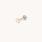Bold Crystal Titanium Piercing Stud in Gold-Astrid &amp; Miyu