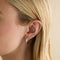Conch Piercing Jewellery - Bold Crystal Titanium Piercing Stud in Platinum - Piercing Stud - Astrid &amp; Miyu