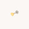 Heart Titanium Piercing Stud in Gold-Astrid &amp; Miyu