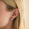 Conch Piercing Jewellery - Heart Titanium Piercing Stud in Platinum - Piercing Stud - Astrid &amp; Miyu