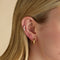 Conch Piercing Jewellery - Curved Marquise Titanium Piercing Stud in Gold - Piercing Stud - Astrid &amp; Miyu