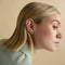 Conch Piercing Jewellery - Curved Marquise Titanium Piercing Stud in Gold - Piercing Stud - Astrid &amp; Miyu