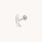 Curved Marquise Titanium Piercing Stud in Platinum-Astrid &amp; Miyu