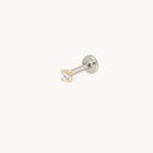 Micro Crystal Titanium Piercing Stud in Gold-Astrid &amp; Miyu
