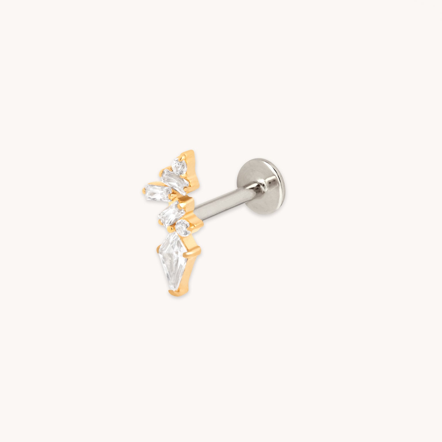 Crystal Marquise Cluster Titanium Piercing Stud in Gold-Astrid &amp; Miyu