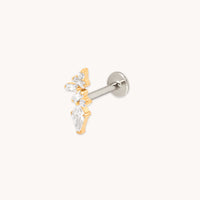 Crystal Marquise Cluster Titanium Piercing Stud in Gold-Astrid &amp; Miyu