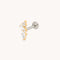 Crystal Marquise Cluster Titanium Piercing Stud in Gold-Astrid &amp; Miyu
