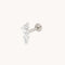 Crystal Marquise Cluster Titanium Piercing Stud in Platinum-Astrid &amp; Miyu