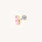 Pink Marquise Fan Titanium Piercing Stud in Gold-Astrid &amp; Miyu
