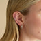 Conch Piercing Jewellery - Curved Crystal Titanium Piercing Stud in Platinum - Piercing Stud - Astrid &amp; Miyu