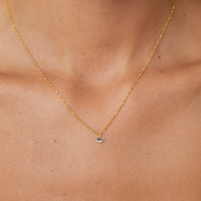 Motif Charms - Evil Eye Charm in 9k White Gold - Welding Charm - Astrid &amp; Miyu