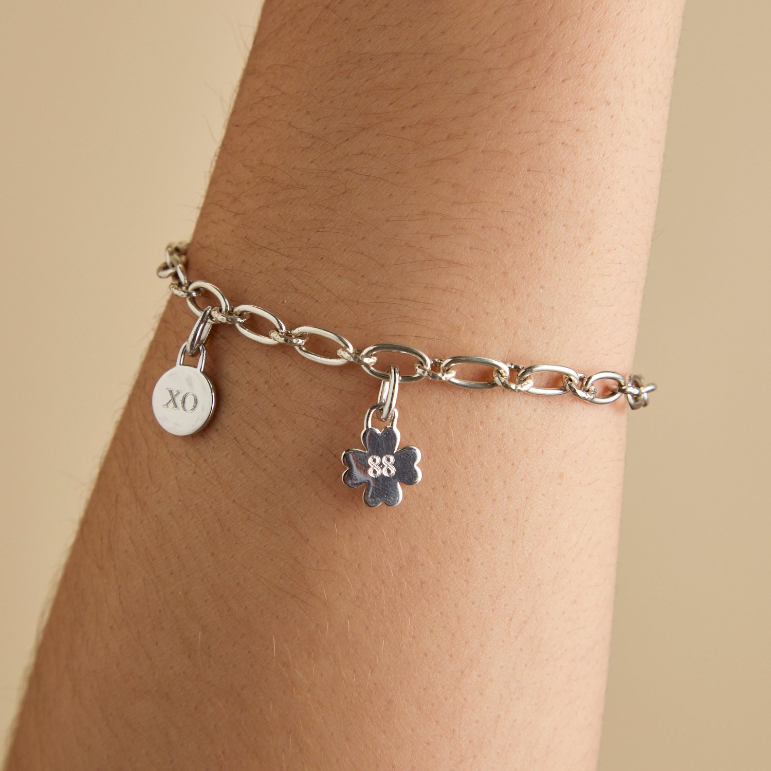 Hoop Charms - Blue Topaz Talisman Charm in Silver - Talisman Charm - Astrid &amp; Miyu