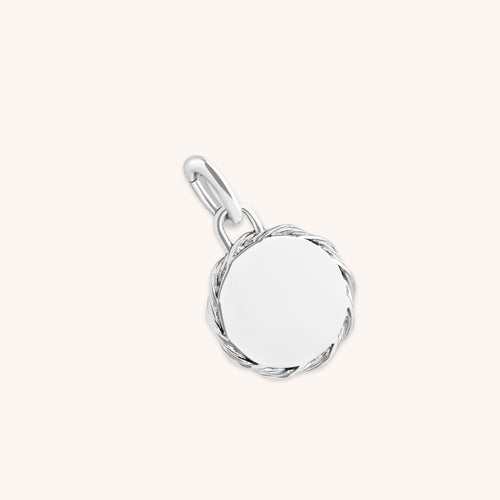 Hoop Charms - Coin Talisman Charm in Silver - Talisman Charm - Astrid &amp; Miyu