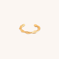 18k Gold Plated Jewellery - Twist Ear Cuff in Gold - Ear Cuffs - Astrid &amp; Miyu