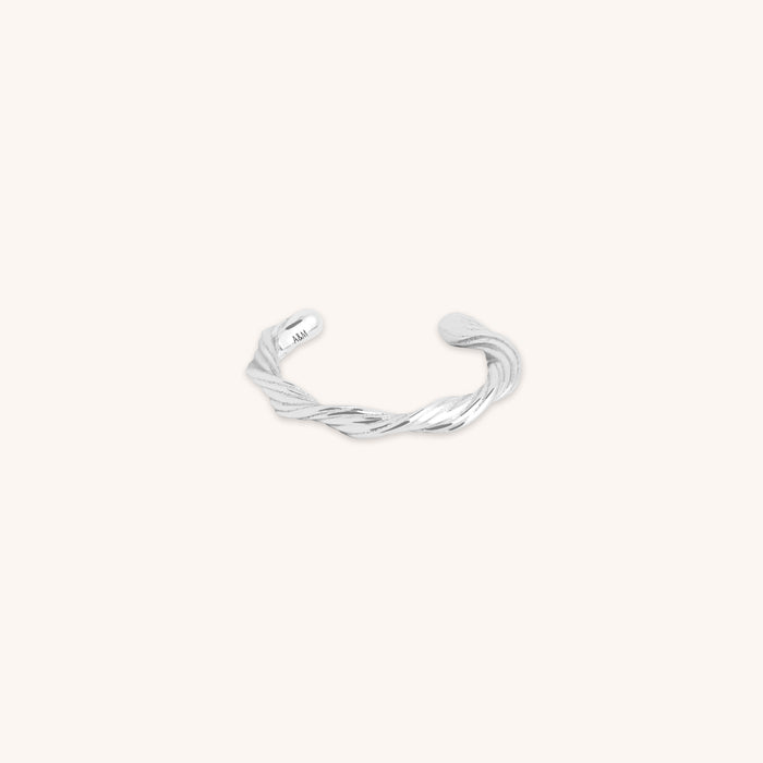 Ear Cuffs - Twist Ear Cuff in Silver - Ear Cuffs - Astrid &amp; Miyu