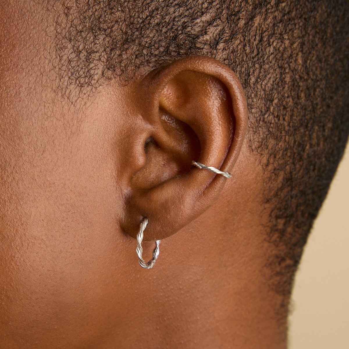 Ear Cuffs - Twist Ear Cuff in Silver - Ear Cuffs - Astrid &amp; Miyu