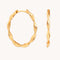 18k Gold Plated Jewellery - Twist Large Hoops in Gold - Hoops - Astrid &amp; Miyu