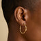 18k Gold Plated Jewellery - Twist Large Hoops in Gold - Hoops - Astrid &amp; Miyu