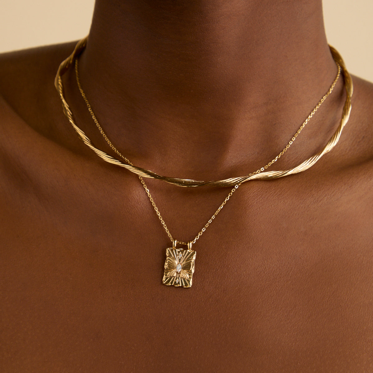 18k Gold Plated Jewellery - Butterfly Pendant Necklace in Gold - Pendant Necklace - Astrid &amp; Miyu