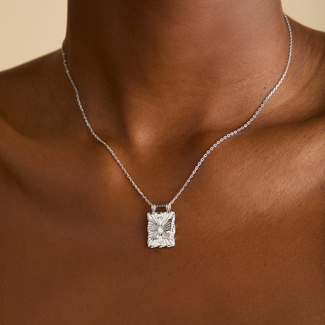 Gemstone Necklaces - Butterfly Pendant Necklace in Silver - Pendant Necklace - Astrid &amp; Miyu