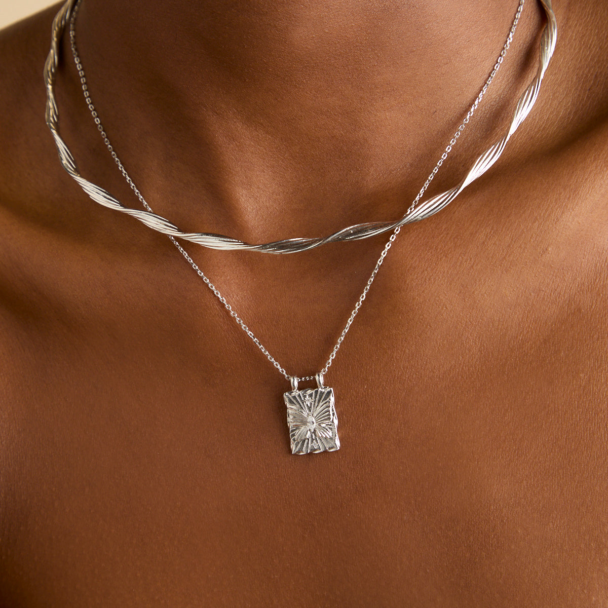 Gemstone Necklaces - Butterfly Pendant Necklace in Silver - Pendant Necklace - Astrid &amp; Miyu