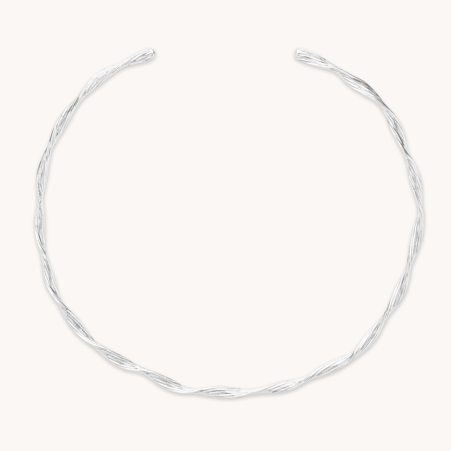 Necklaces & Bracelets - Twist Cuff Necklace in Silver - Necklace - Astrid &amp; Miyu
