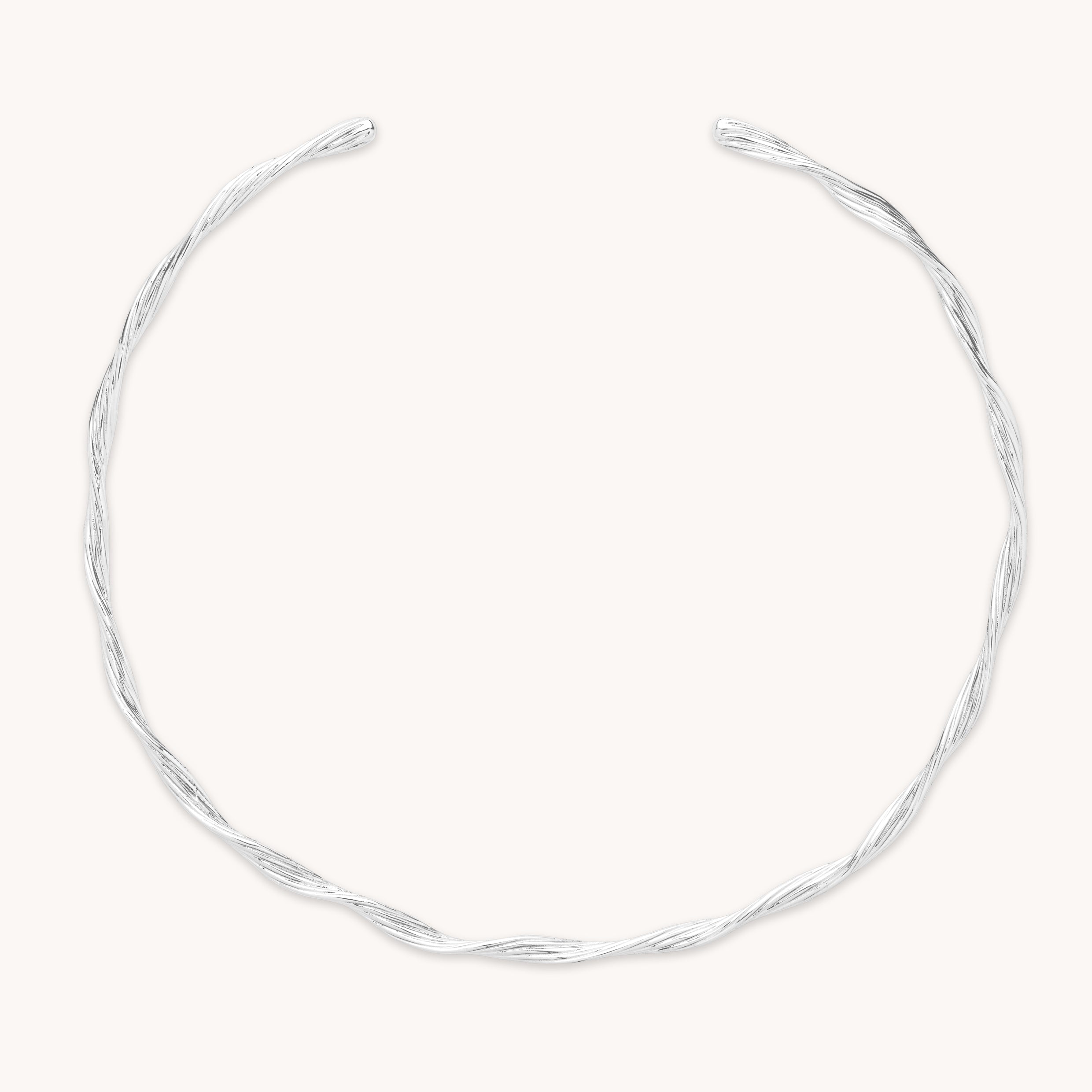 Necklaces & Bracelets - Twist Cuff Necklace in Silver - Necklace - Astrid &amp; Miyu