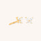 18k Gold Plated Jewellery - Butterfly Crystal Stud Earrings in Gold - Stud Earrings - Astrid &amp; Miyu