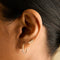 Flat Back Labret Studs - Diamond Bezel Cluster Piercing Stud in Solid Gold - Piercing Studs - Astrid &amp; Miyu