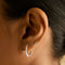 Flat Back Labret Studs - Celestial Moon Piercing Stud in Solid White Gold - Piercing Studs - Astrid &amp; Miyu