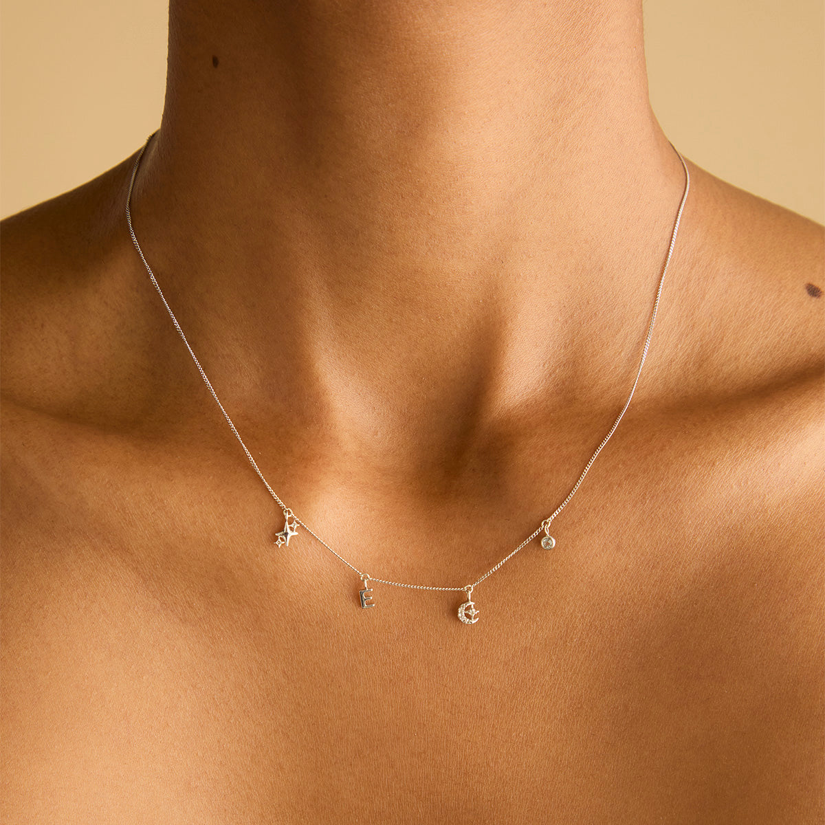 Motif Charms - Cosmic Cluster Charm 9k White Gold - Charms & Pendants - Astrid &amp; Miyu