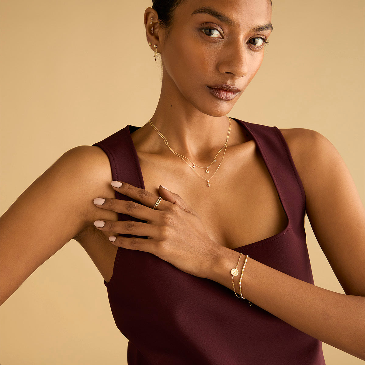 Birthstone Charms - Diamond Pear Charm 9k Gold - Charms & Pendants - Astrid &amp; Miyu