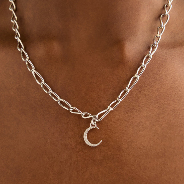 Hoop Charms - Moon Talisman Charm in Silver - Talisman Charm - Astrid & Miyu