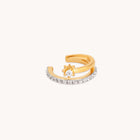 18k Gold Plated Jewellery - Cosmic Illusion Crystal Ear Cuff in Gold - Ear Cuffs - Astrid &amp; Miyu