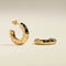 Cosmic Star Dome Hoops in Gold