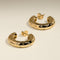 Cosmic Star Dome Hoops in Gold