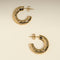 Cosmic Star Dome Hoops in Gold