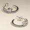 Cosmic Illusion Crystal Hoops in Silver