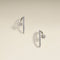 Cosmic Illusion Crystal Hoops in Silver