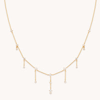 18k Gold Plated Jewellery - Cosmic Charm Drop Necklace in Gold - Necklaces - Astrid &amp; Miyu